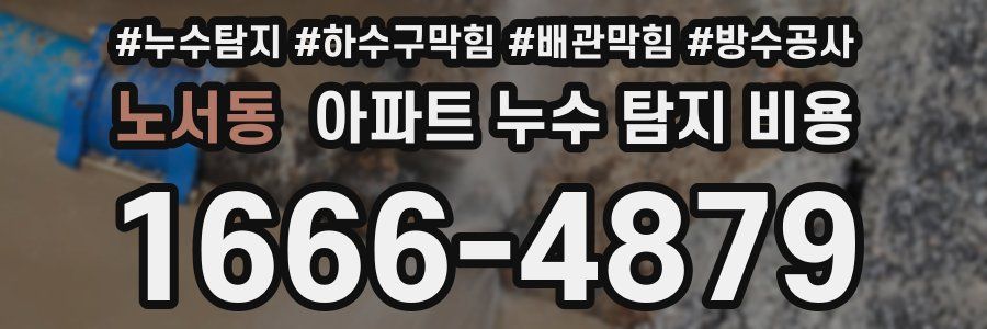 노서동 아파트 누수 탐지 비용