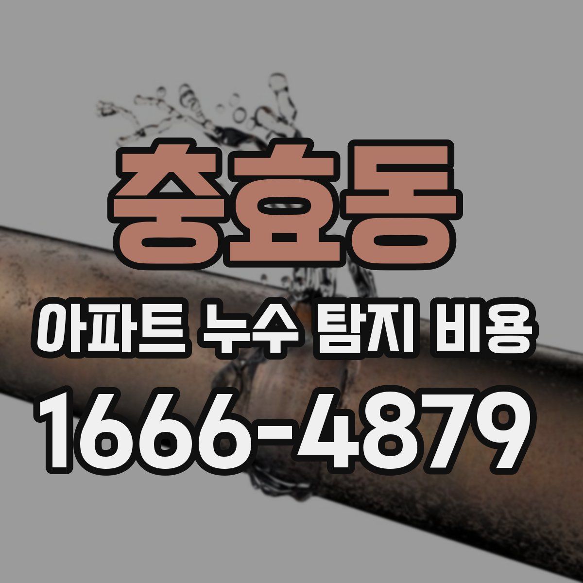 충효동 아파트 누수 탐지 비용