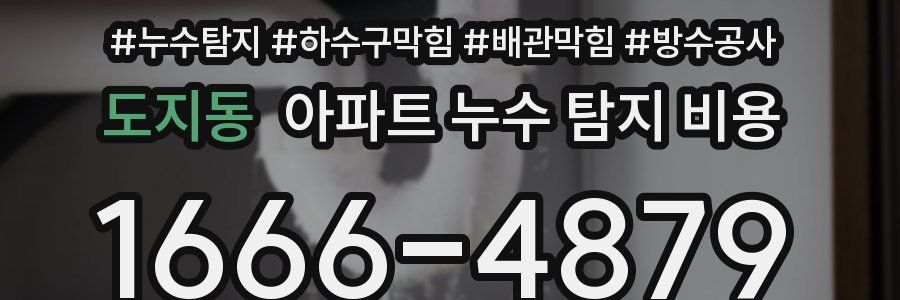 도지동 아파트 누수 탐지 비용