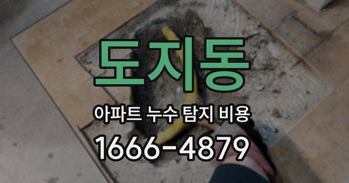 도지동 아파트 누수 탐지 비용