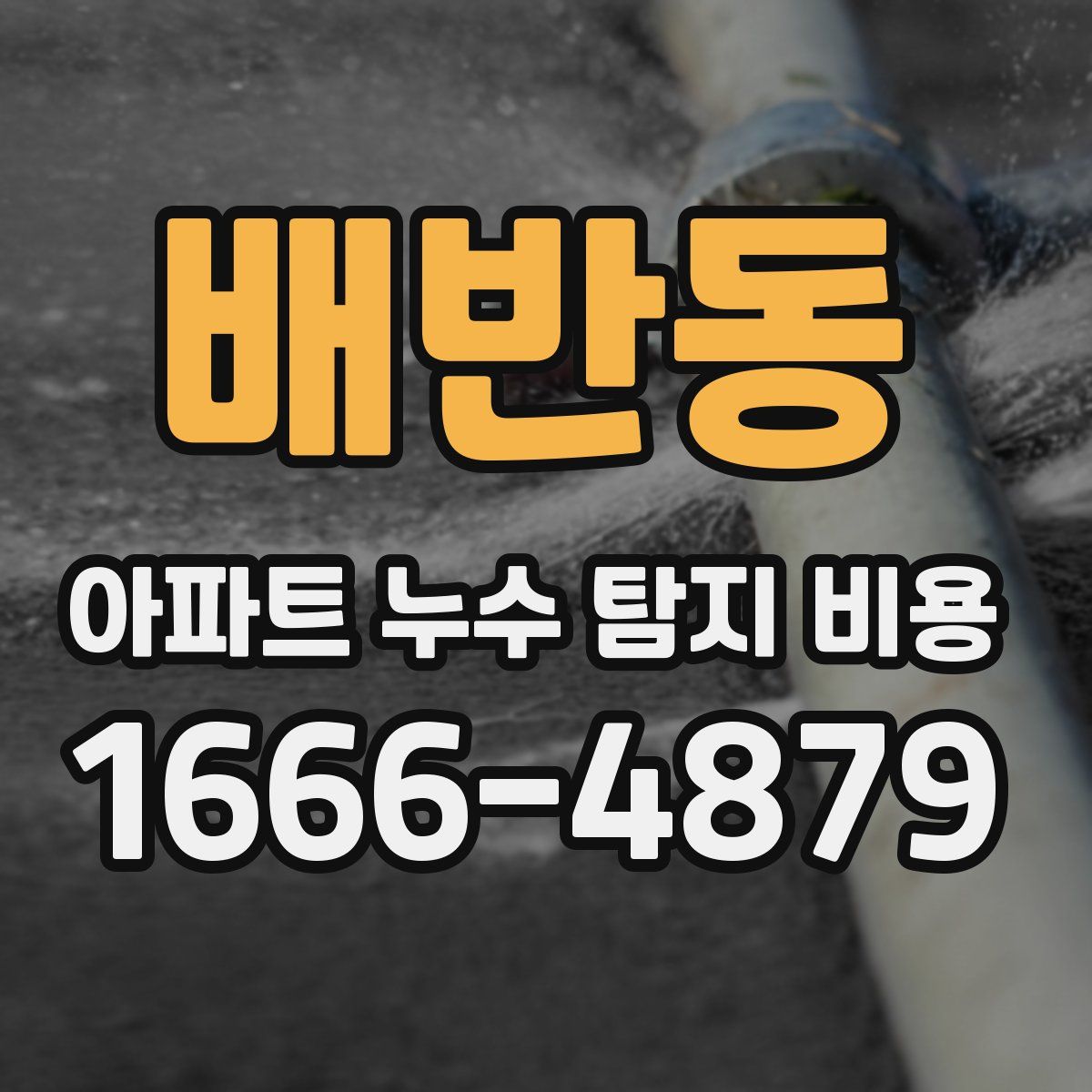 배반동 아파트 누수 탐지 비용