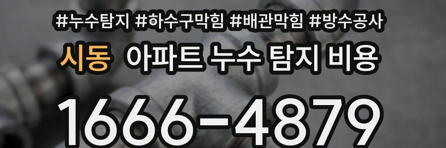시동 아파트 누수 탐지 비용
