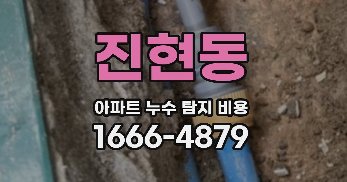 진현동 아파트 누수 탐지 비용