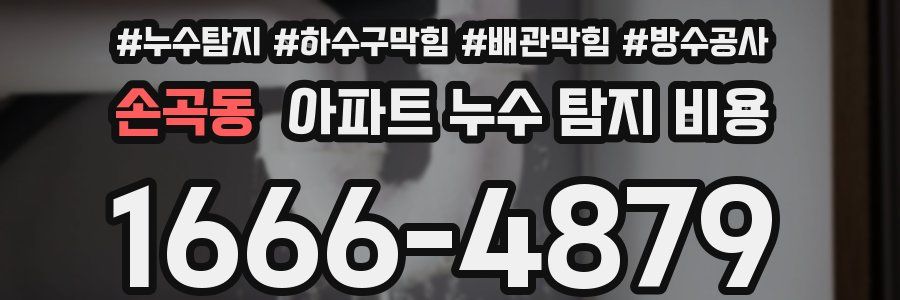 손곡동 아파트 누수 탐지 비용