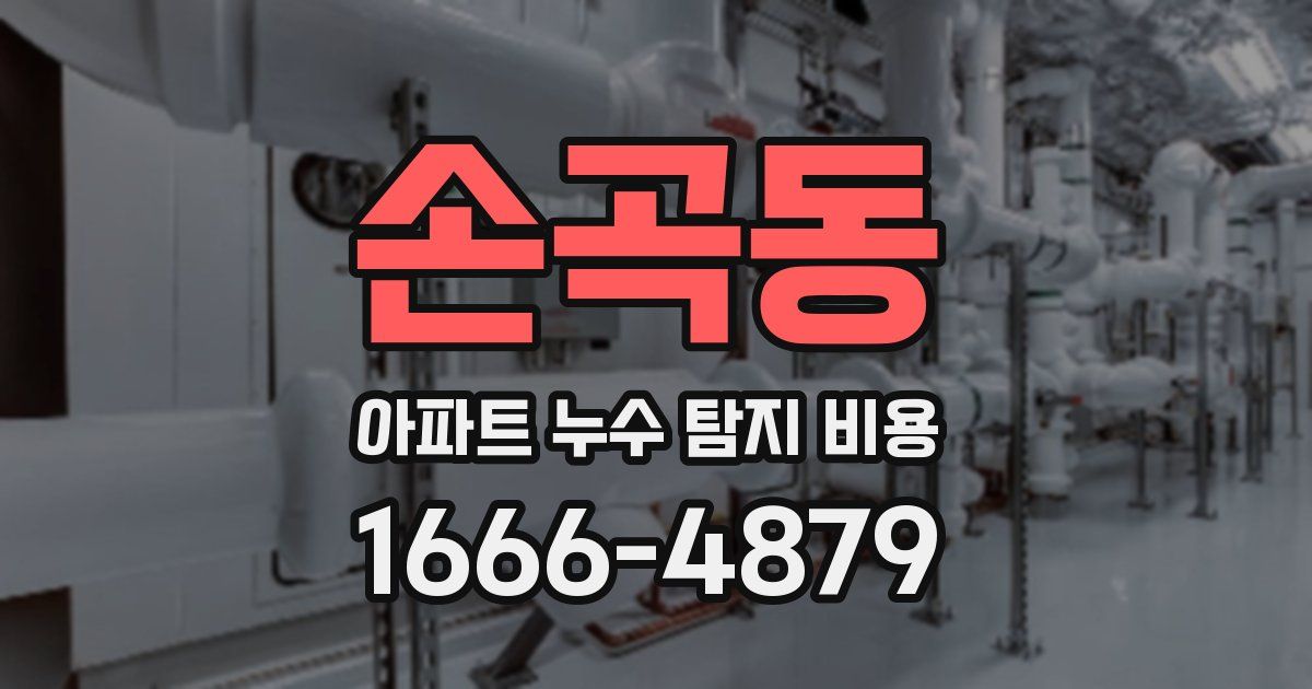 손곡동 아파트 누수 탐지 비용