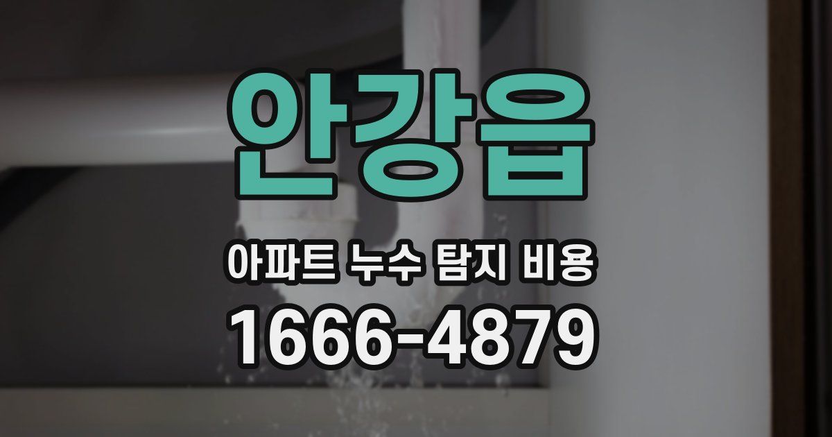 안강읍 아파트 누수 탐지 비용