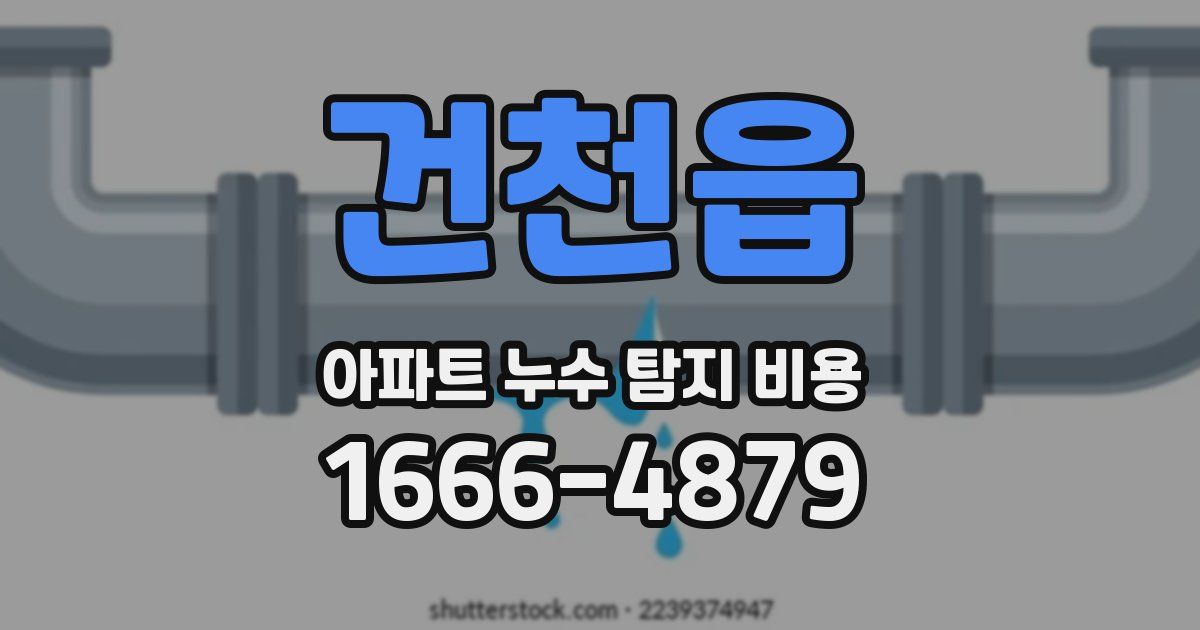 건천읍 아파트 누수 탐지 비용