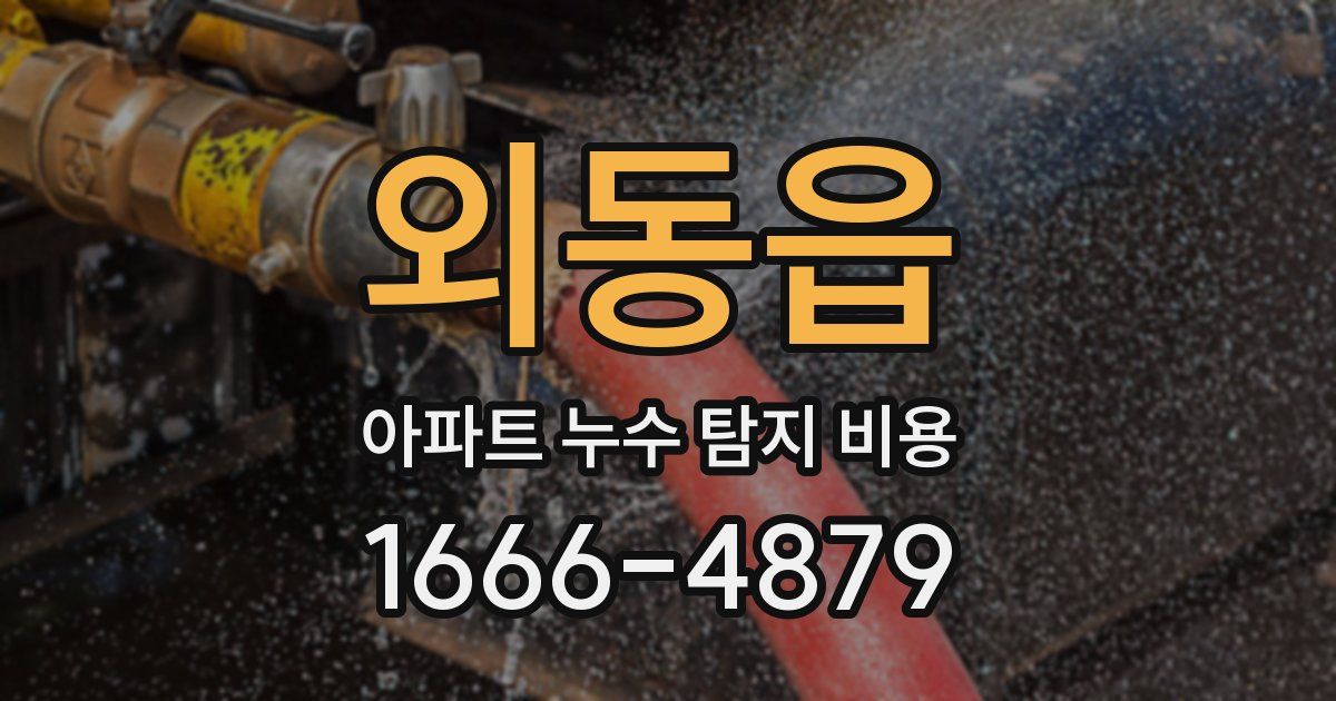 외동읍 아파트 누수 탐지 비용