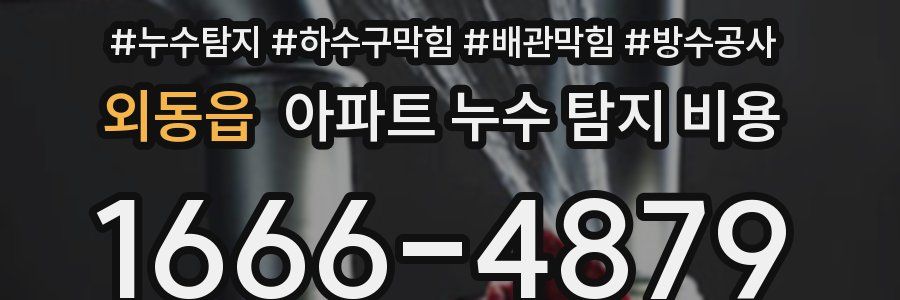 외동읍 아파트 누수 탐지 비용
