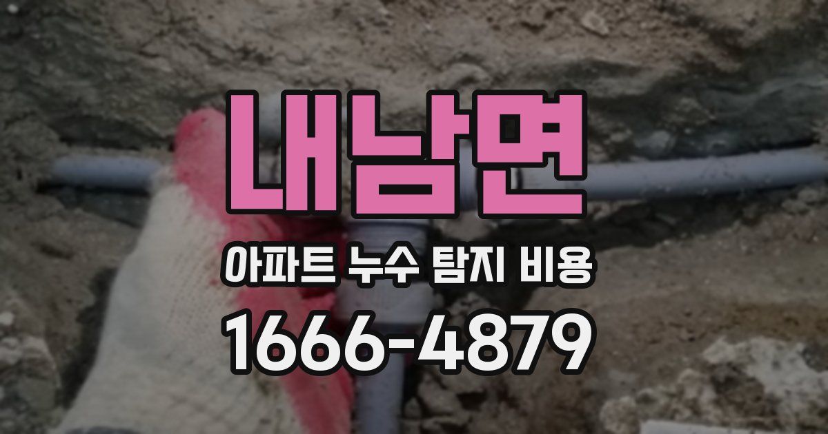 내남면 아파트 누수 탐지 비용