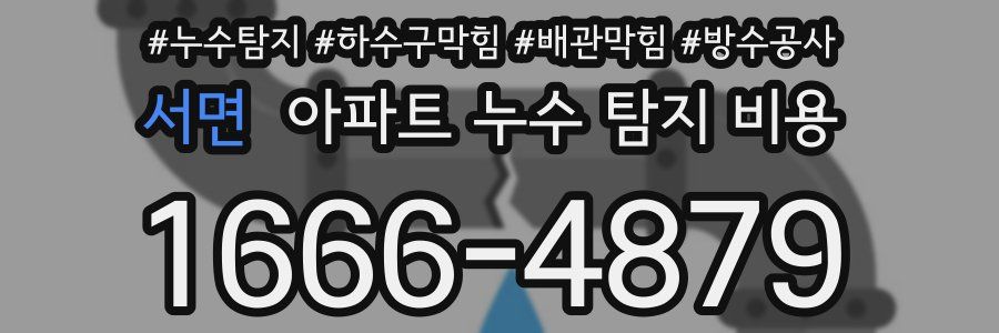 서면 아파트 누수 탐지 비용