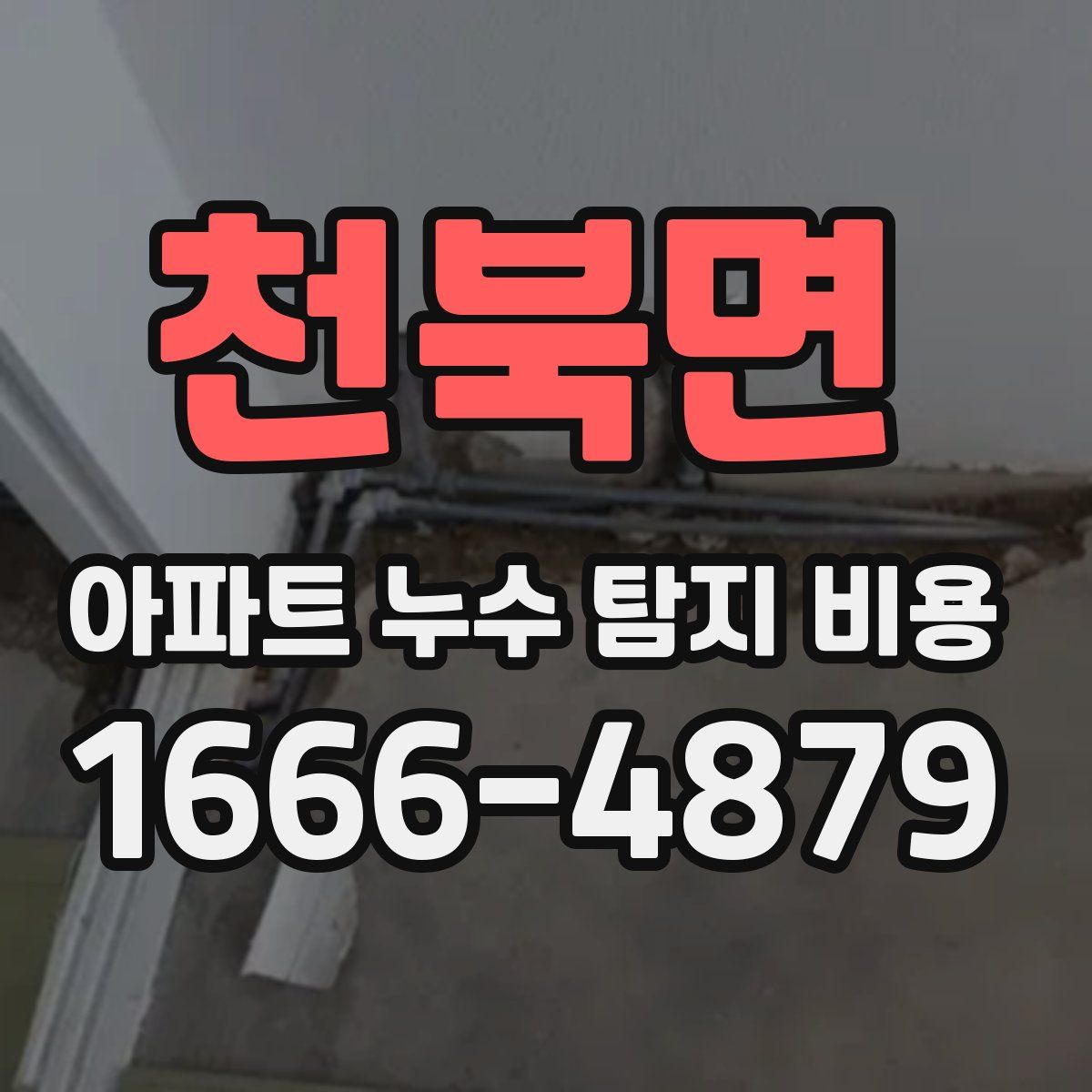 천북면 아파트 누수 탐지 비용