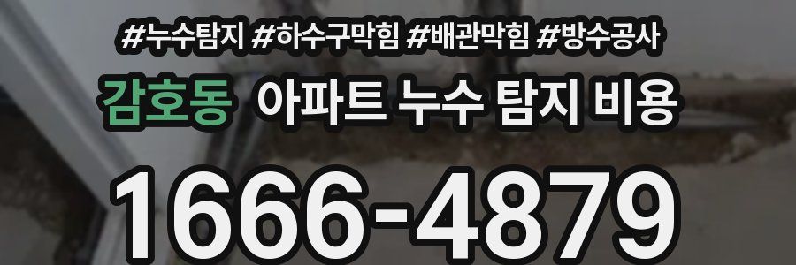 감호동 아파트 누수 탐지 비용