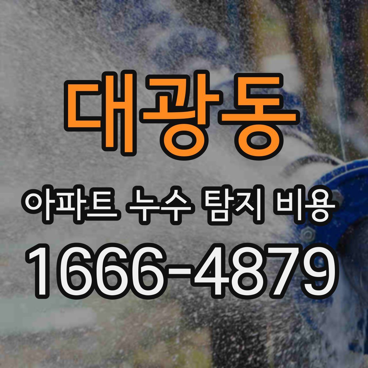 대광동 아파트 누수 탐지 비용