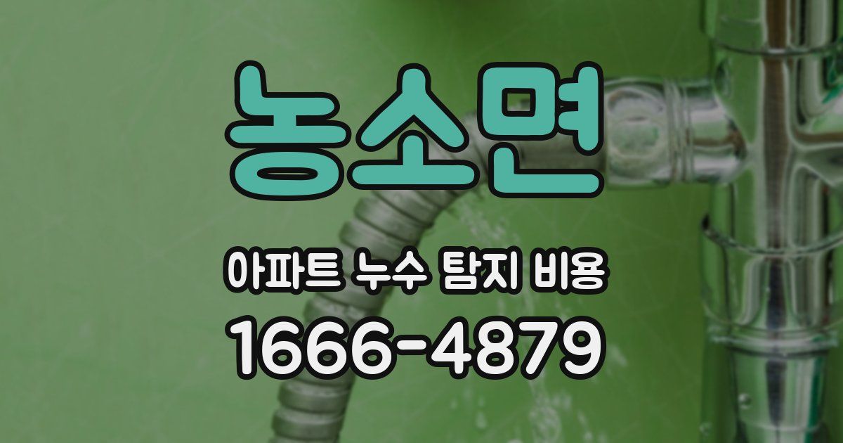 농소면 아파트 누수 탐지 비용