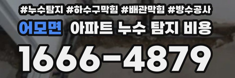 어모면 아파트 누수 탐지 비용