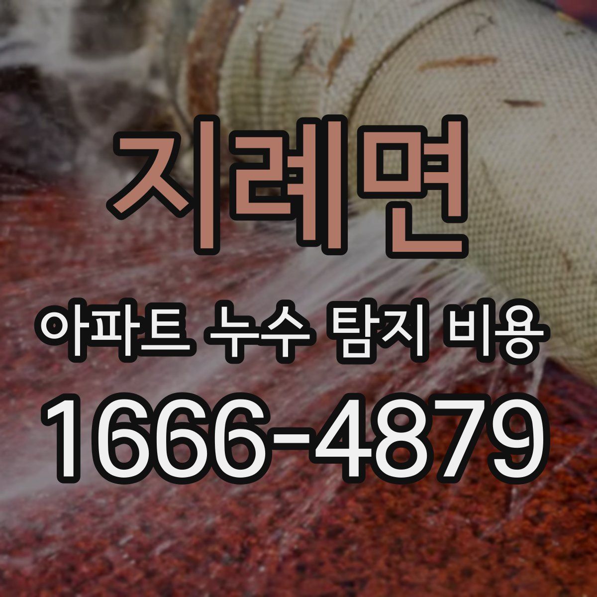 지례면 아파트 누수 탐지 비용