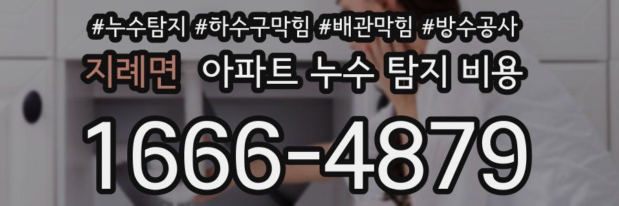 지례면 아파트 누수 탐지 비용
