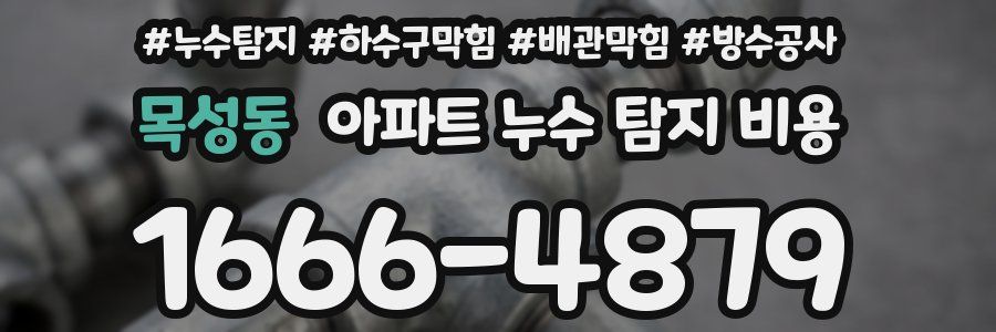 목성동 아파트 누수 탐지 비용