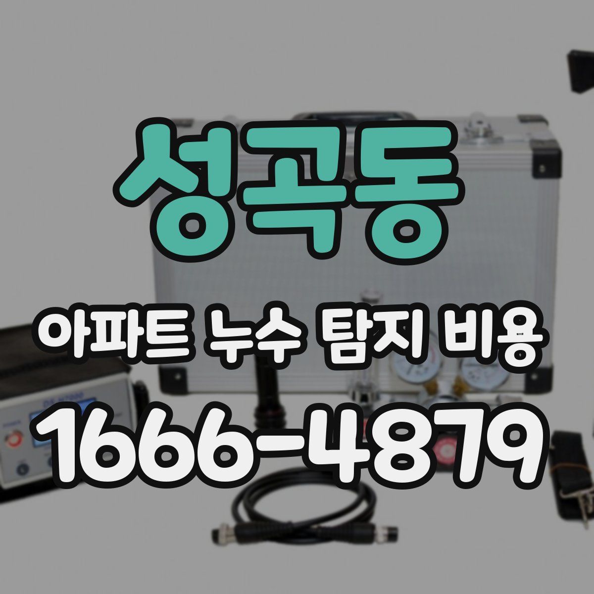 성곡동 아파트 누수 탐지 비용