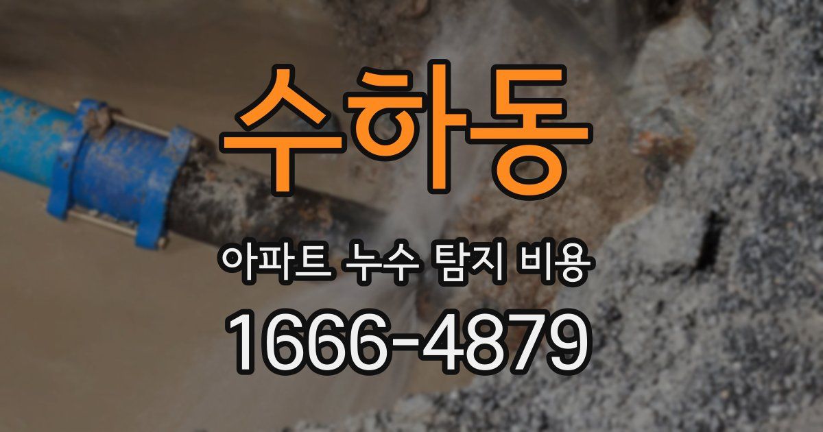 수하동 아파트 누수 탐지 비용
