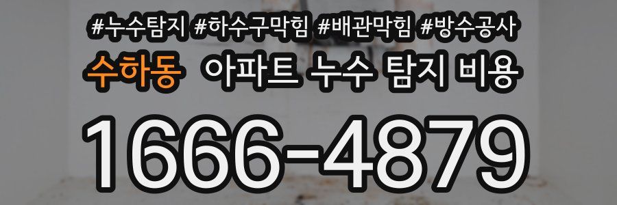 수하동 아파트 누수 탐지 비용