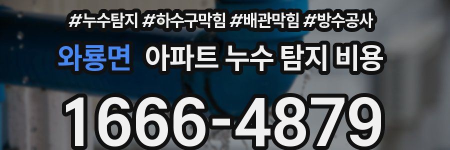 와룡면 아파트 누수 탐지 비용