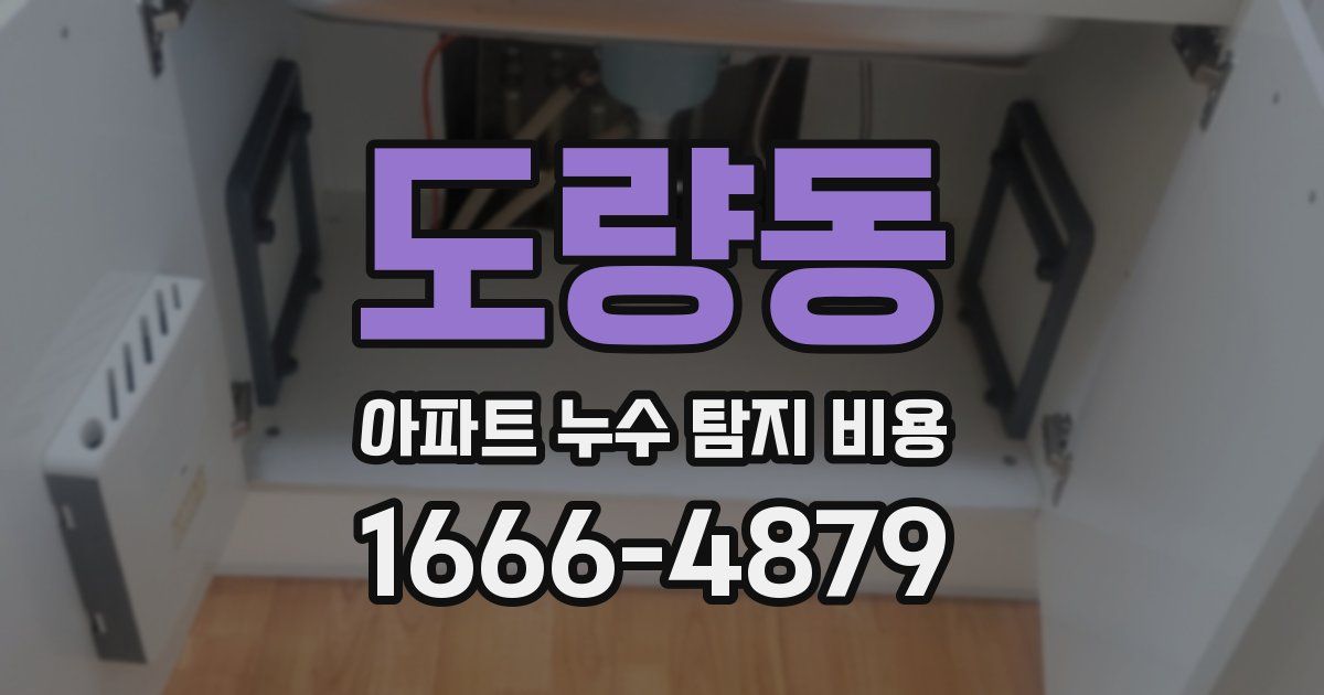 도량동 아파트 누수 탐지 비용