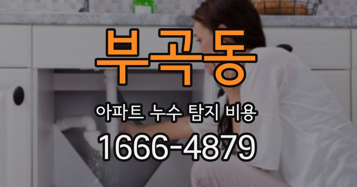 부곡동 아파트 누수 탐지 비용