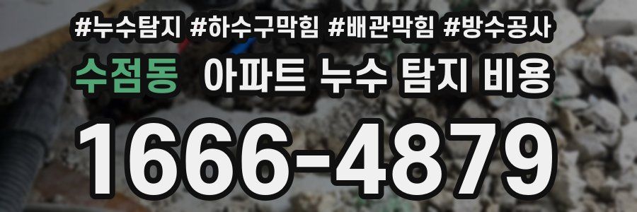 수점동 아파트 누수 탐지 비용