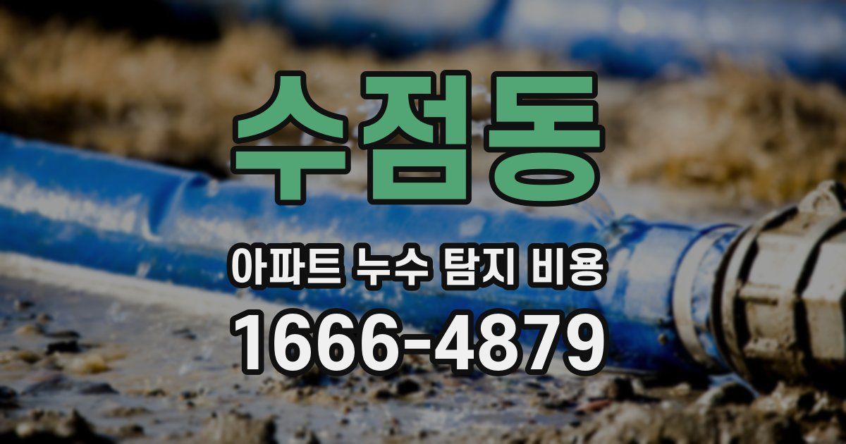 수점동 아파트 누수 탐지 비용
