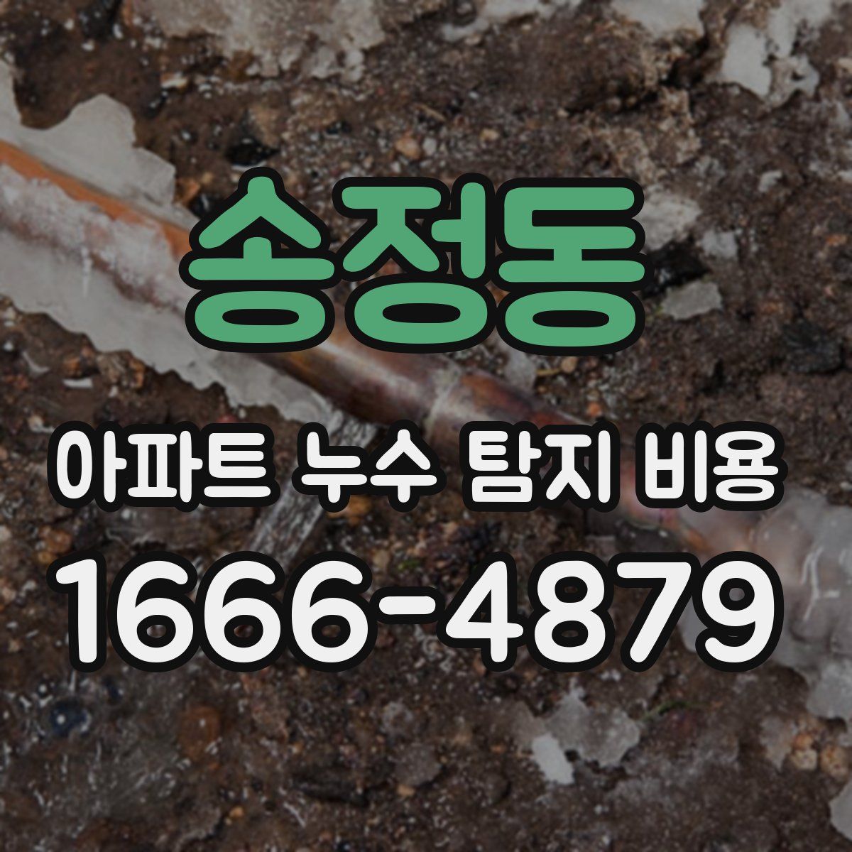 송정동 아파트 누수 탐지 비용