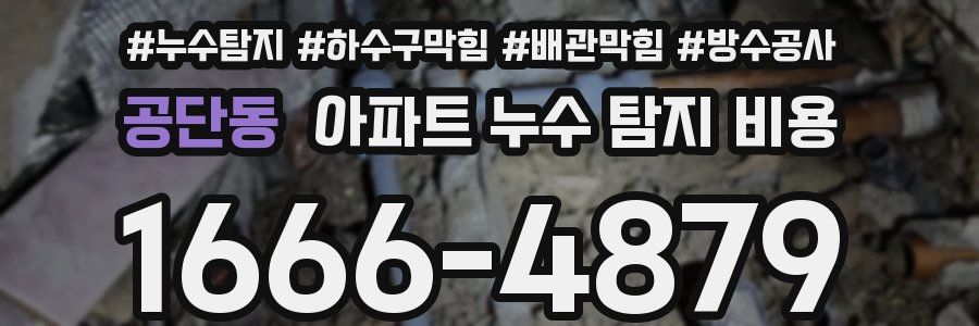 공단동 아파트 누수 탐지 비용
