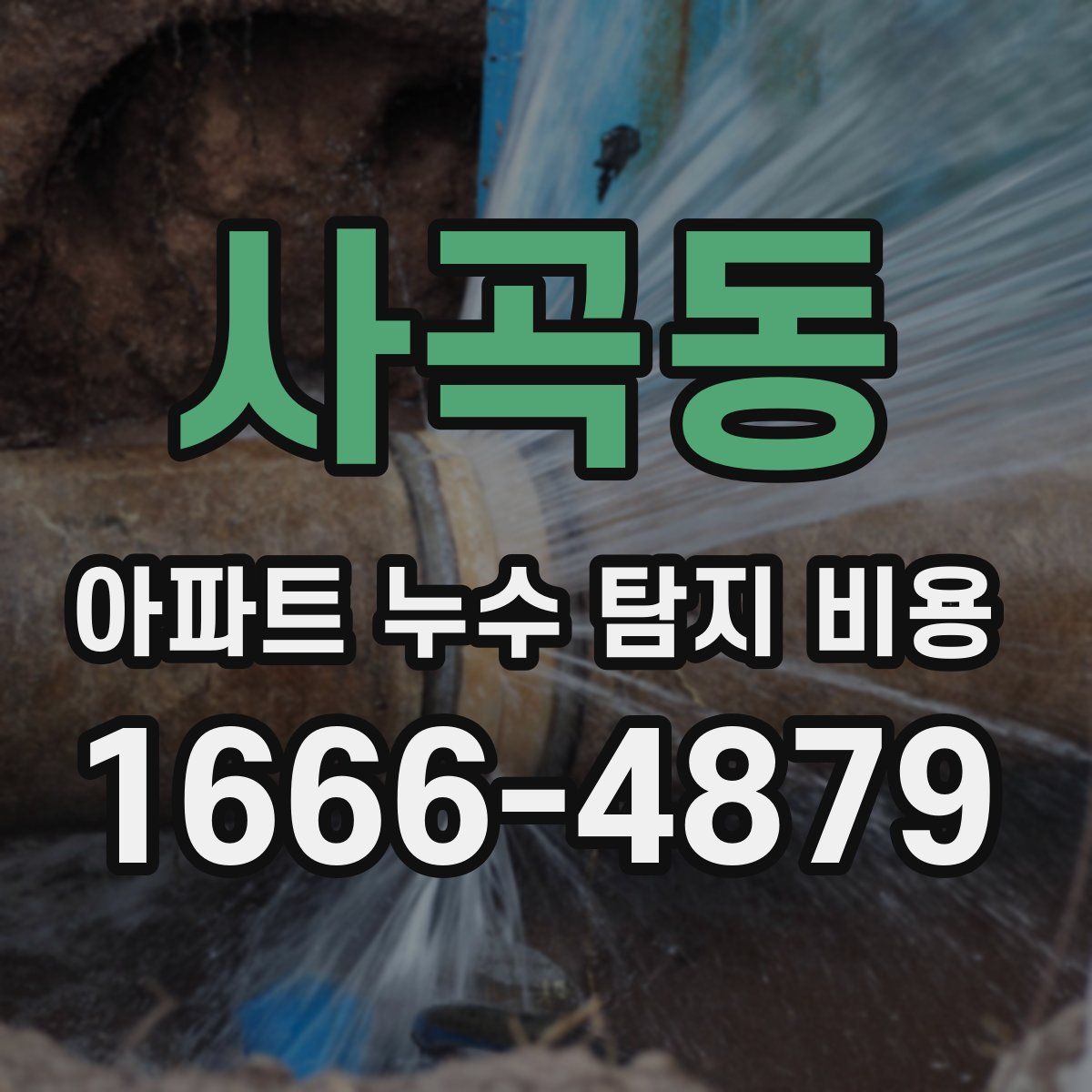 사곡동 아파트 누수 탐지 비용