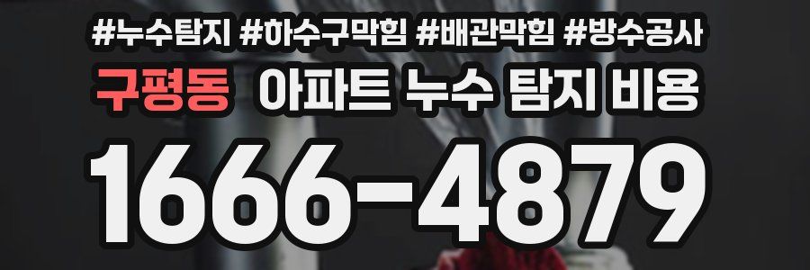 구평동 아파트 누수 탐지 비용