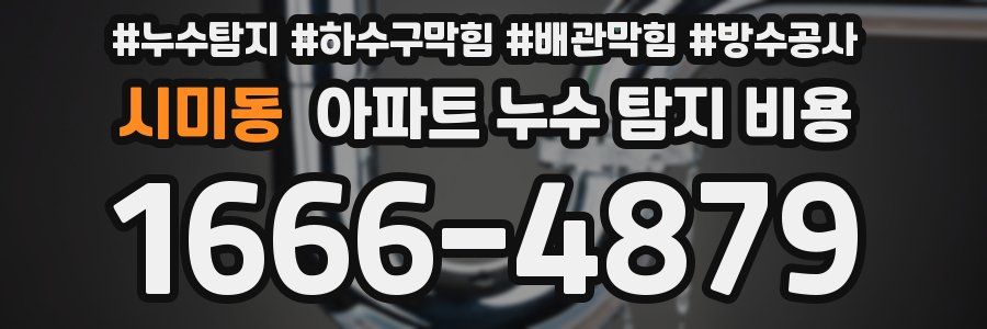 시미동 아파트 누수 탐지 비용