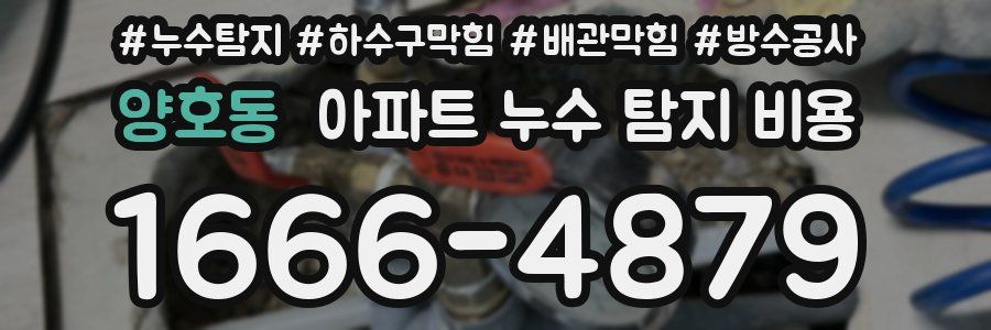 양호동 아파트 누수 탐지 비용