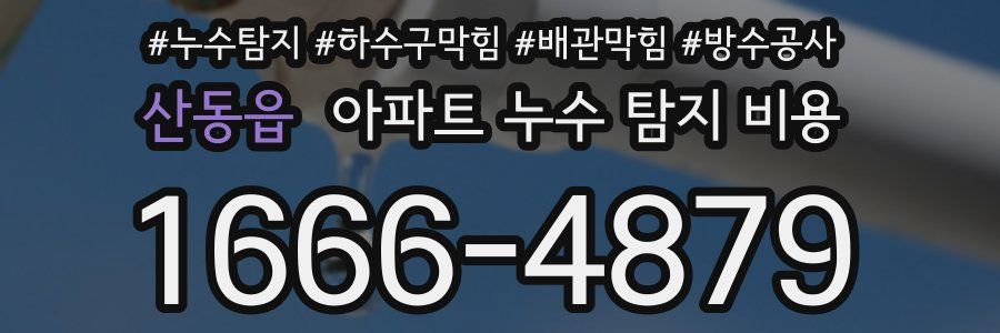 산동읍 아파트 누수 탐지 비용