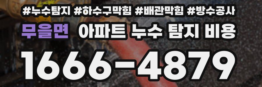 무을면 아파트 누수 탐지 비용