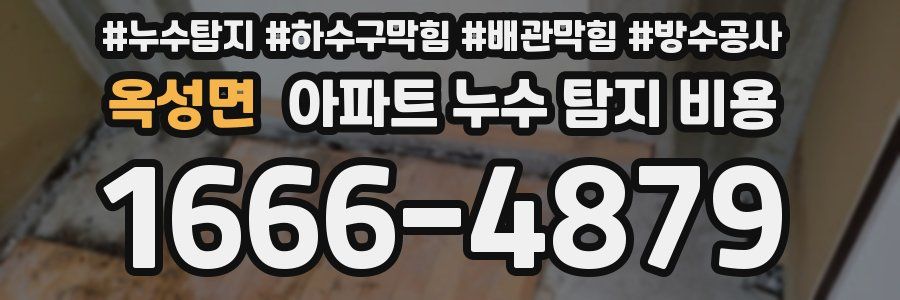 옥성면 아파트 누수 탐지 비용
