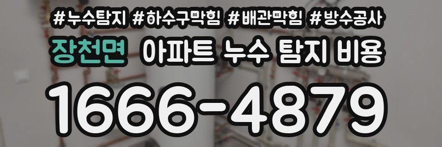 장천면 아파트 누수 탐지 비용