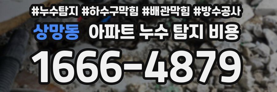 상망동 아파트 누수 탐지 비용