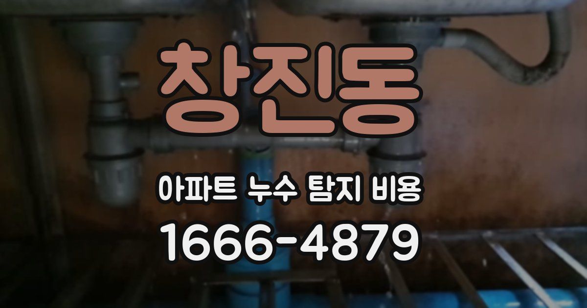 창진동 아파트 누수 탐지 비용
