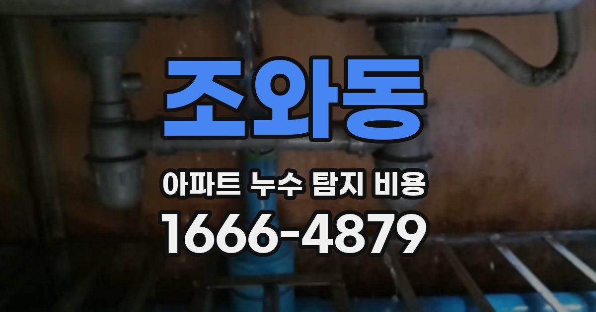 조와동 아파트 누수 탐지 비용