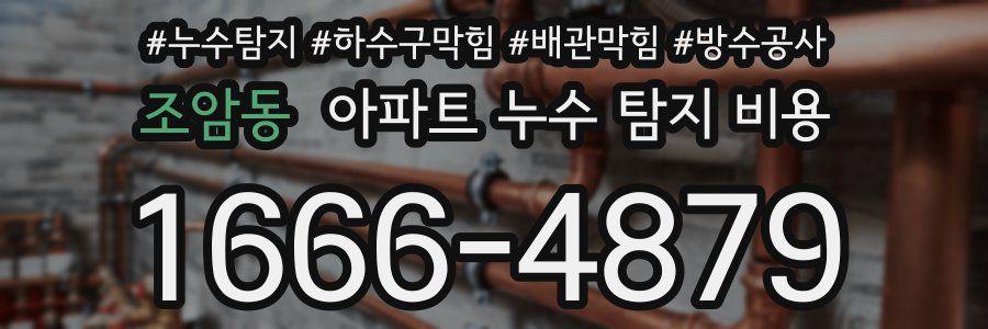 조암동 아파트 누수 탐지 비용