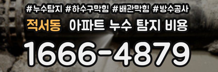 적서동 아파트 누수 탐지 비용