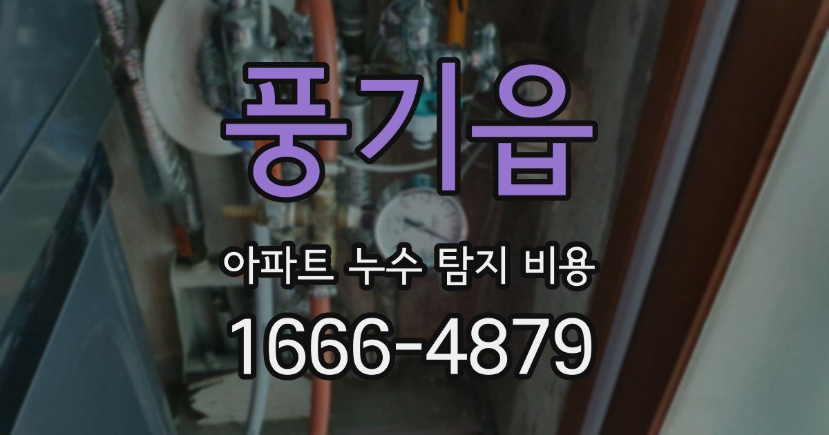 풍기읍 아파트 누수 탐지 비용
