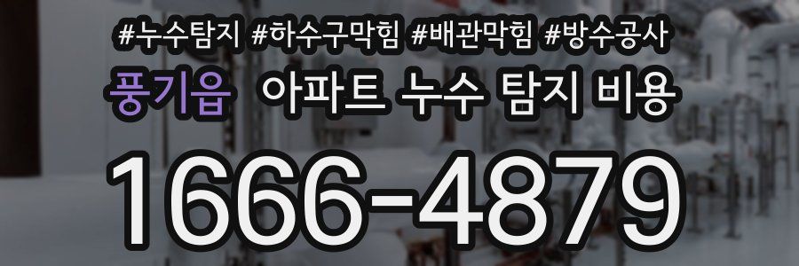풍기읍 아파트 누수 탐지 비용