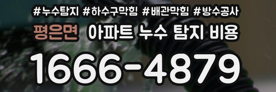 평은면 아파트 누수 탐지 비용