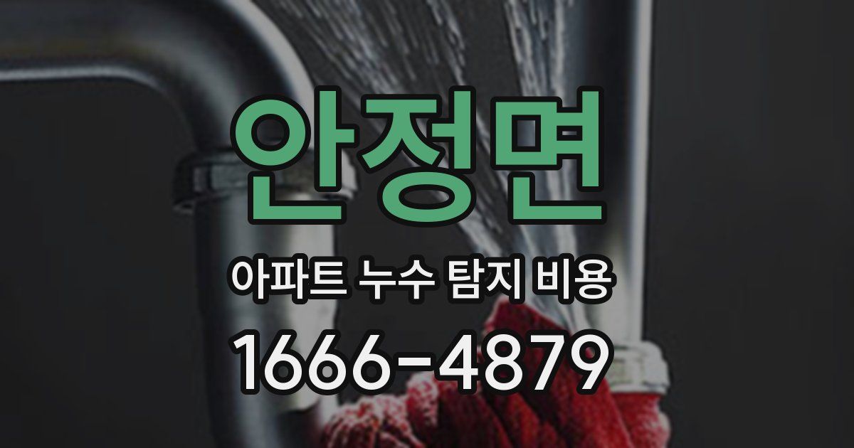 안정면 아파트 누수 탐지 비용